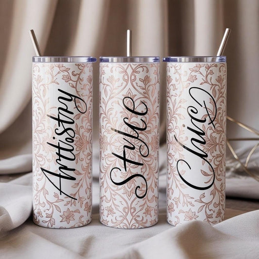 Custom Name Tumbler 20oz | Personalized Stainless Steel Cup with Straw | Unisex Gift Idea